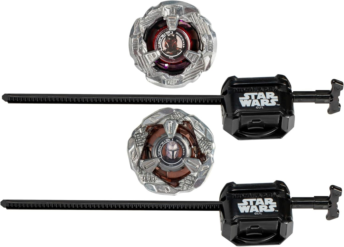 HASBRO Beyblade X and Star Wars Collab The Mandalorian 3-60F vs. Moff Gideon 3-80N