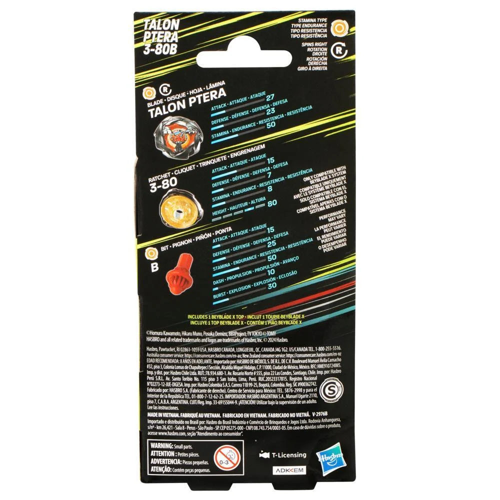 HASBRO Talon Ptera 3-80B Beyblade X Booster
