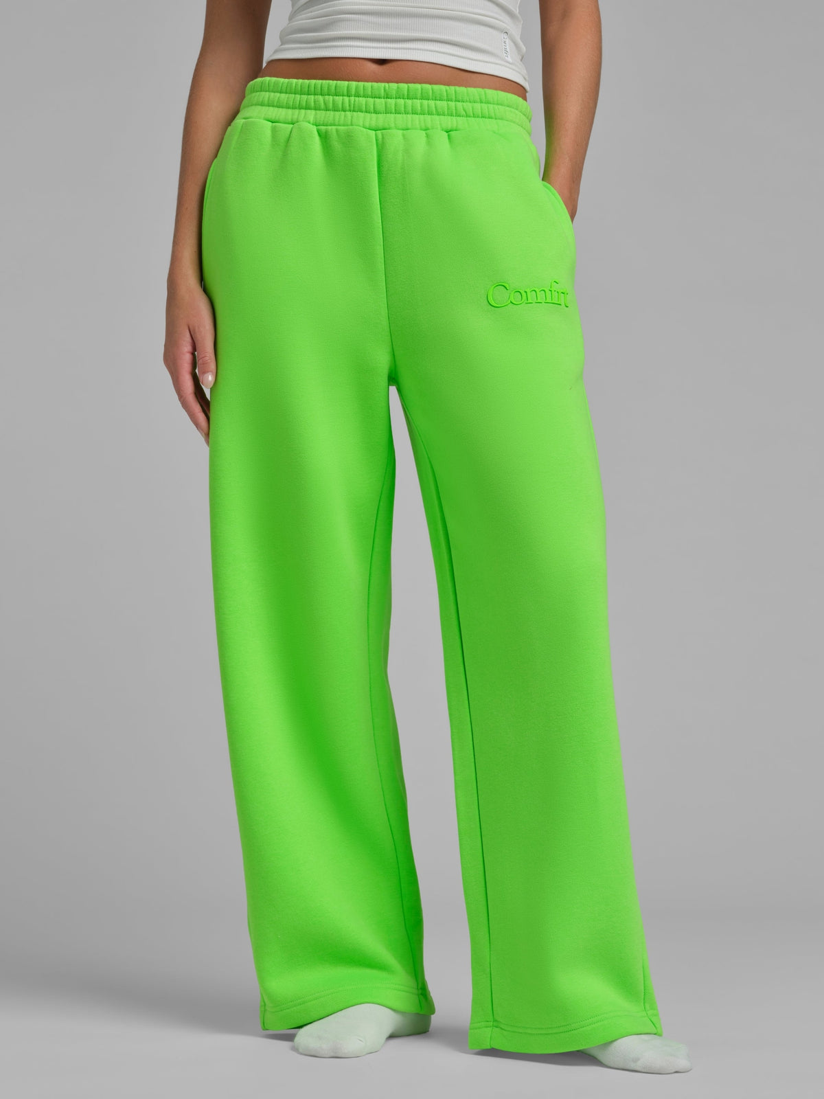 Neon Minimalist Straight Leg Sweatpants