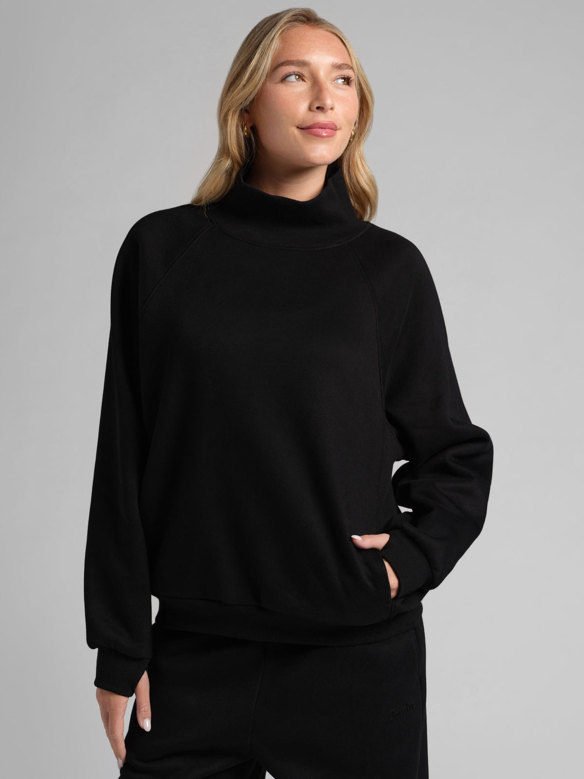 Basic Mock Neck Sweatshirt