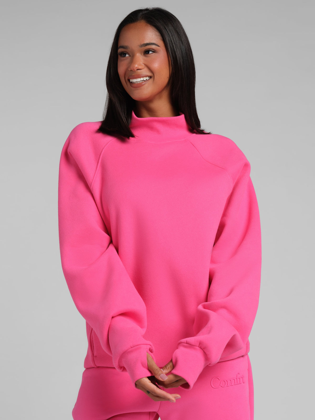 Basic Mock Neck Sweatshirt