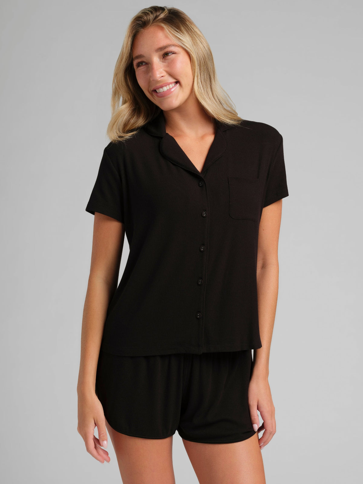 Slinky Rib Short Sleeve PJ Set