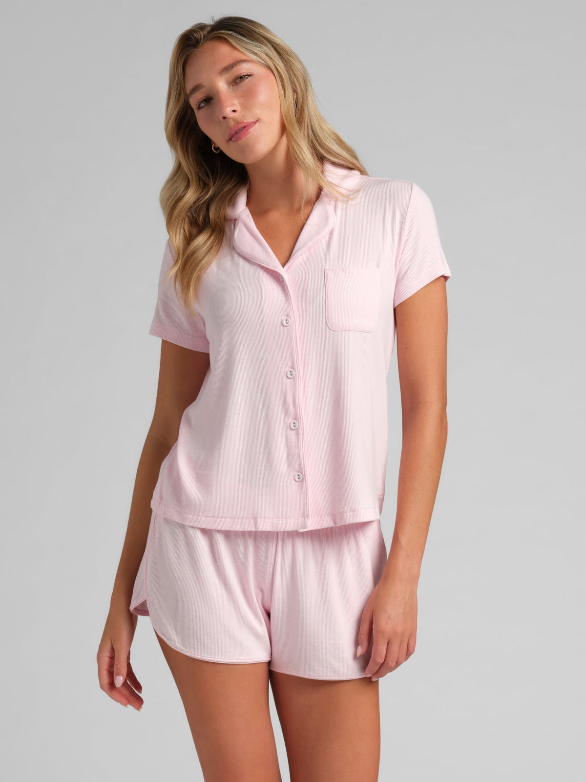 Slinky Rib Short Sleeve PJ Set