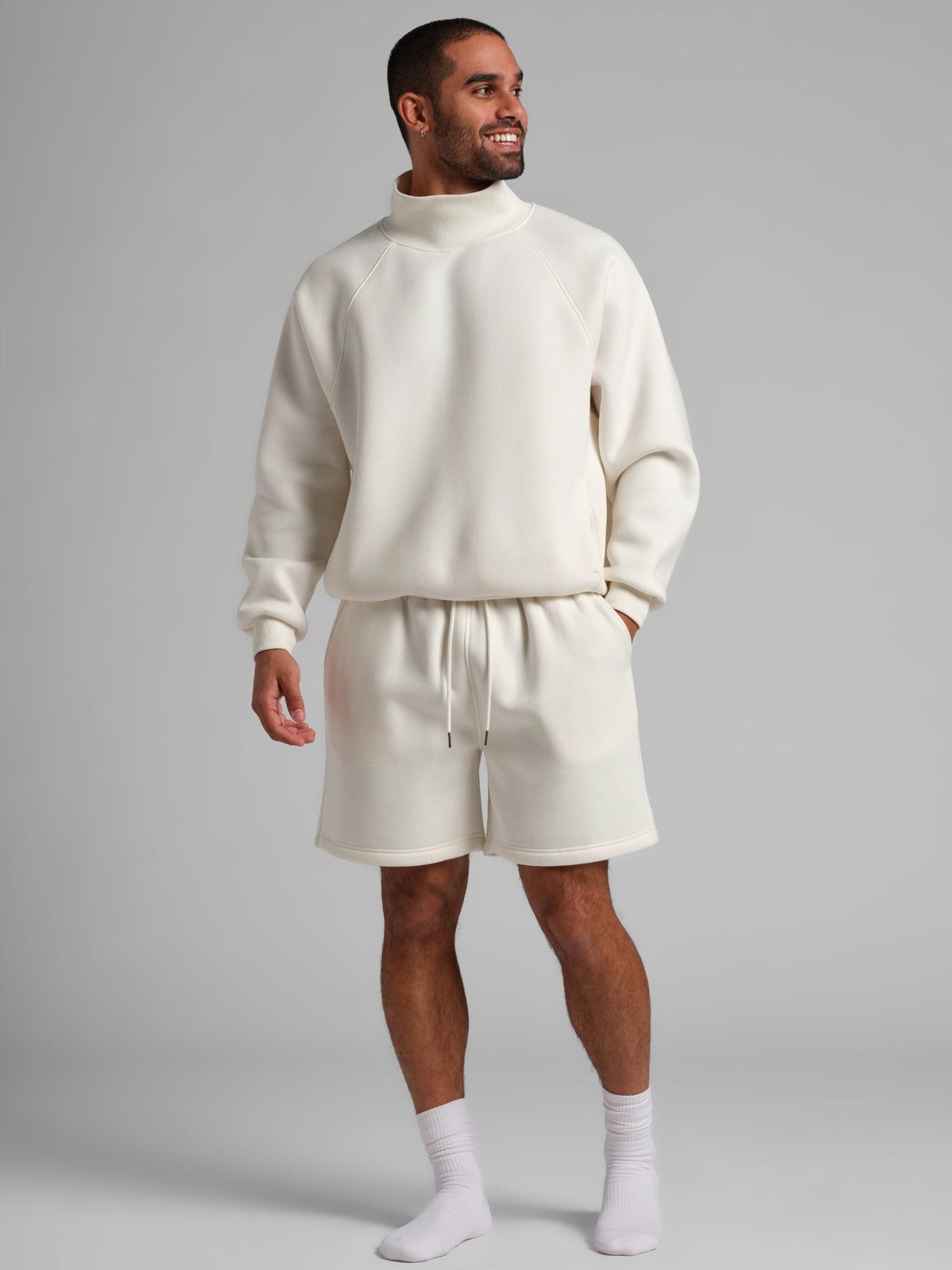 Basic Mock Neck Sweatshirt