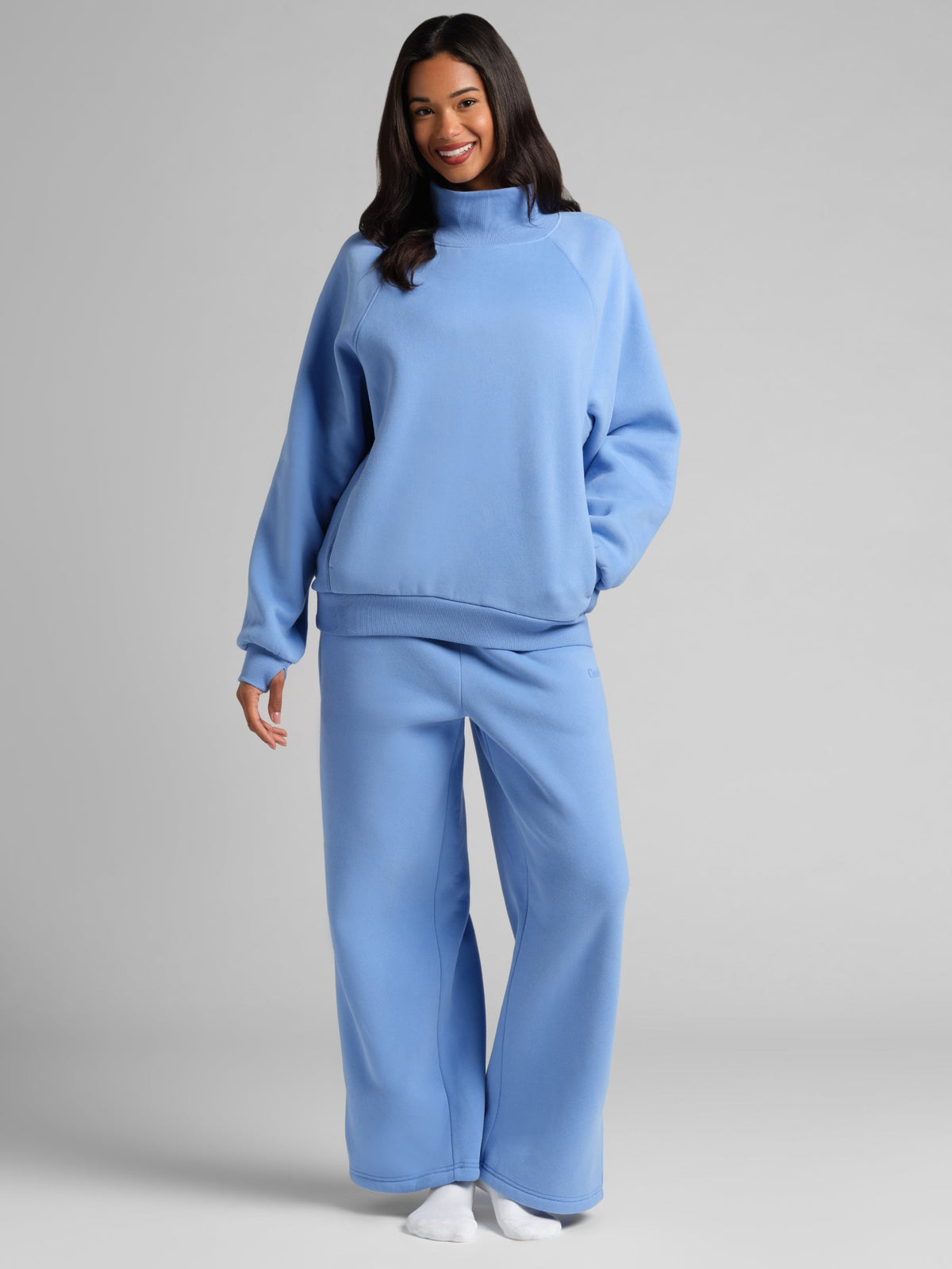 Basic Mock Neck Sweatshirt