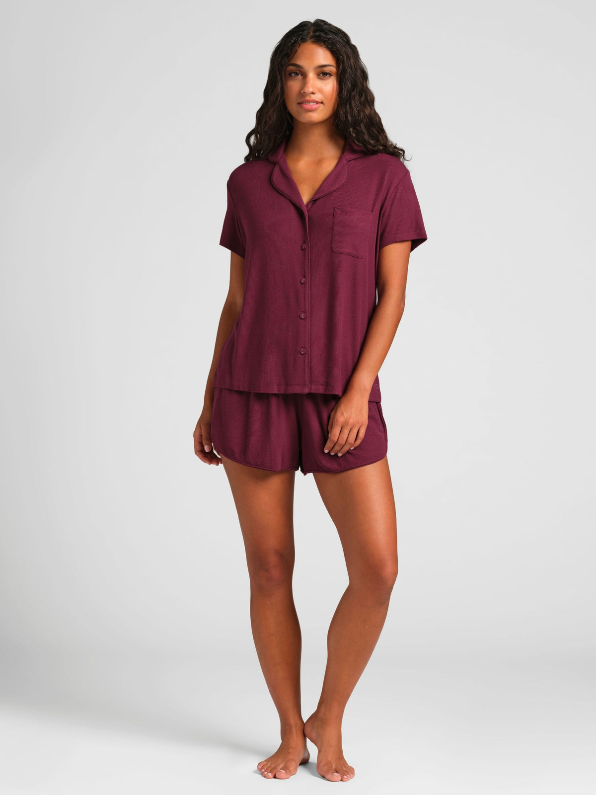 Slinky Rib Short Sleeve PJ Set