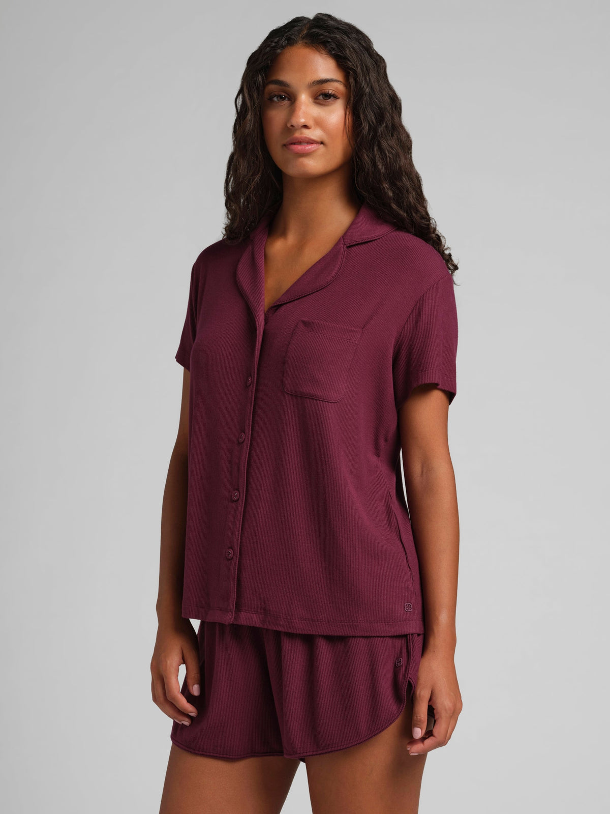 Slinky Rib Short Sleeve PJ Set