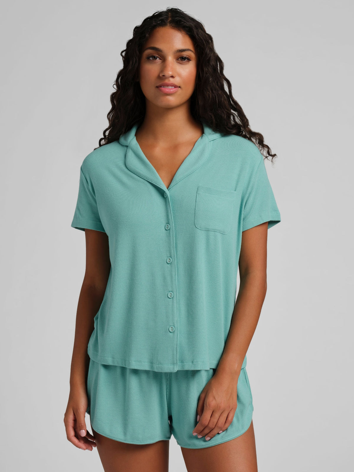 Slinky Rib Short Sleeve PJ Set