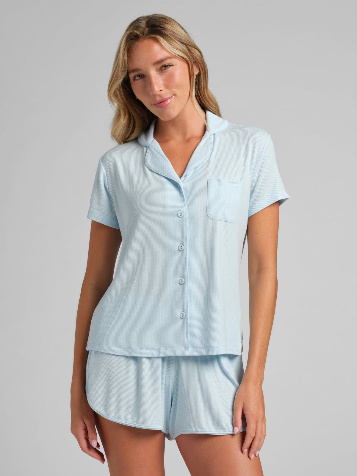 Slinky Rib Short Sleeve PJ Set
