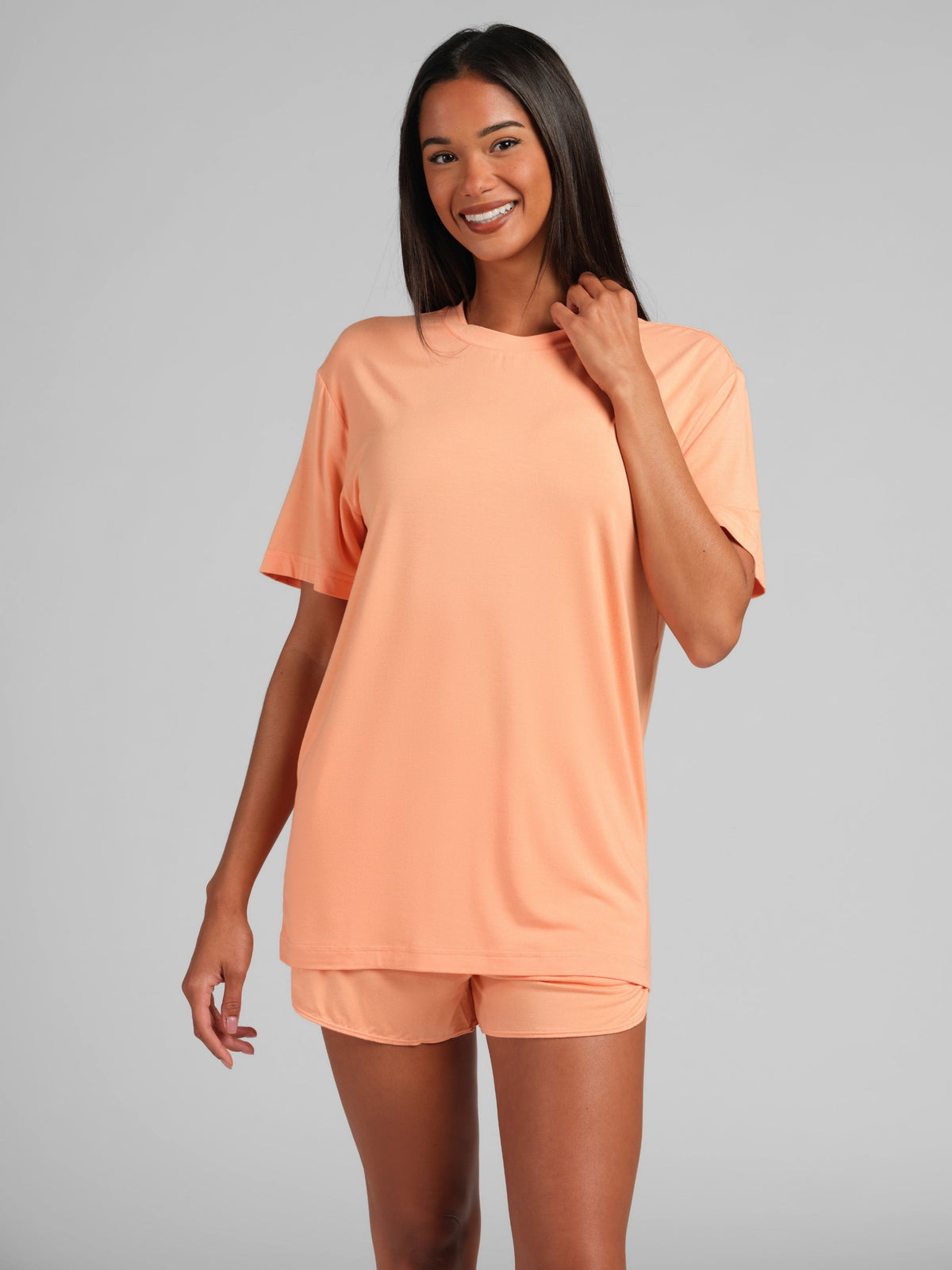 Cloud Lounge Curved Hem Shorts