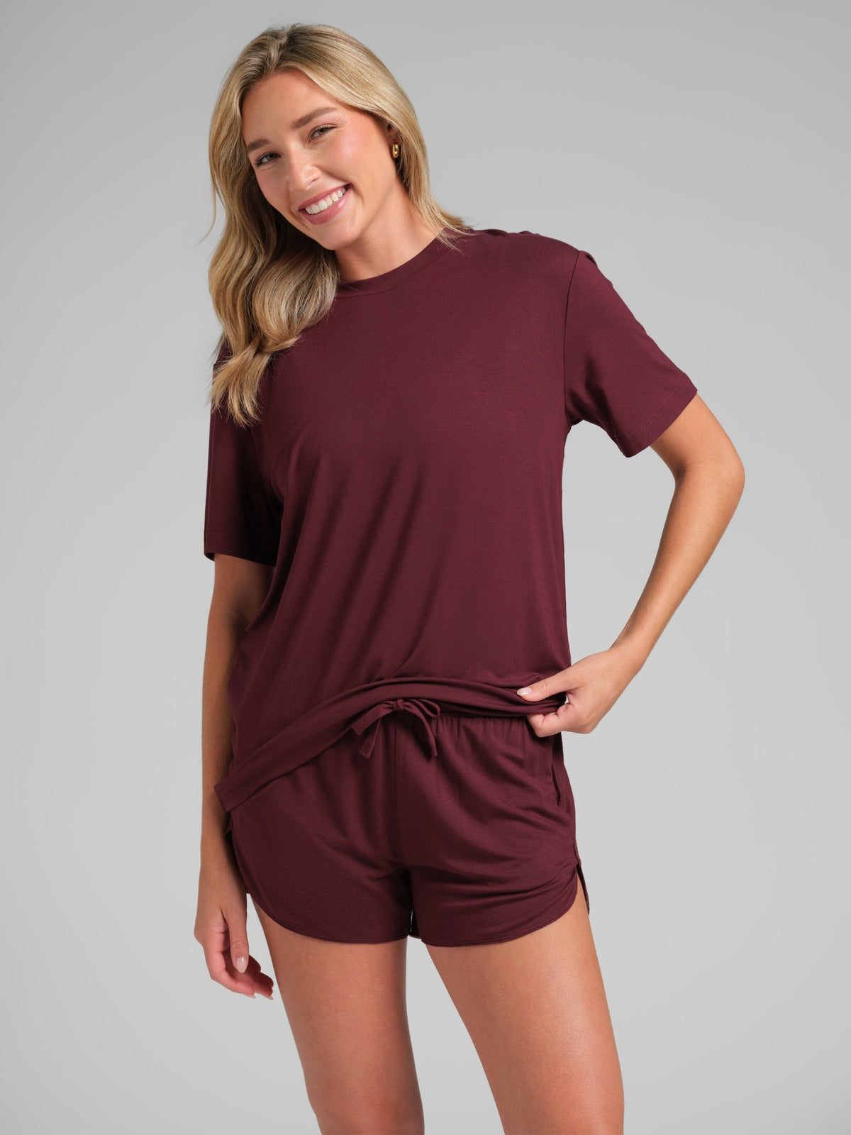 Cloud Lounge Curved Hem Shorts