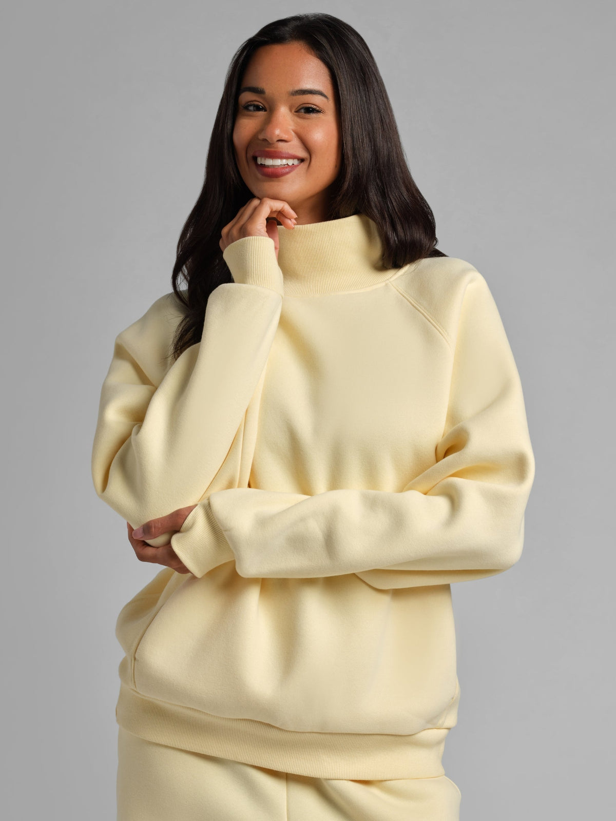 Basic Mock Neck Sweatshirt