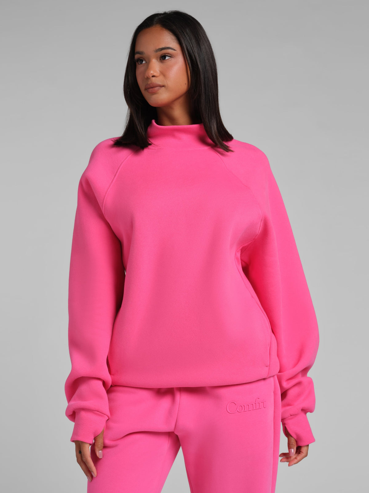 Basic Mock Neck Sweatshirt