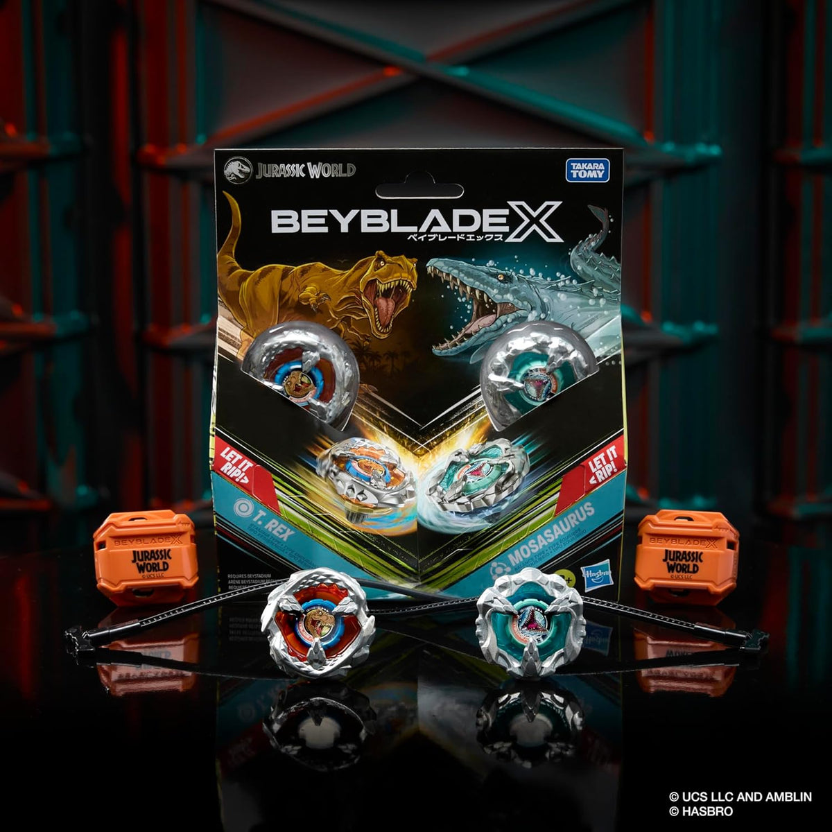 Hasbro T. Rex and Mosasaurus Beyblade X Dual pack Set