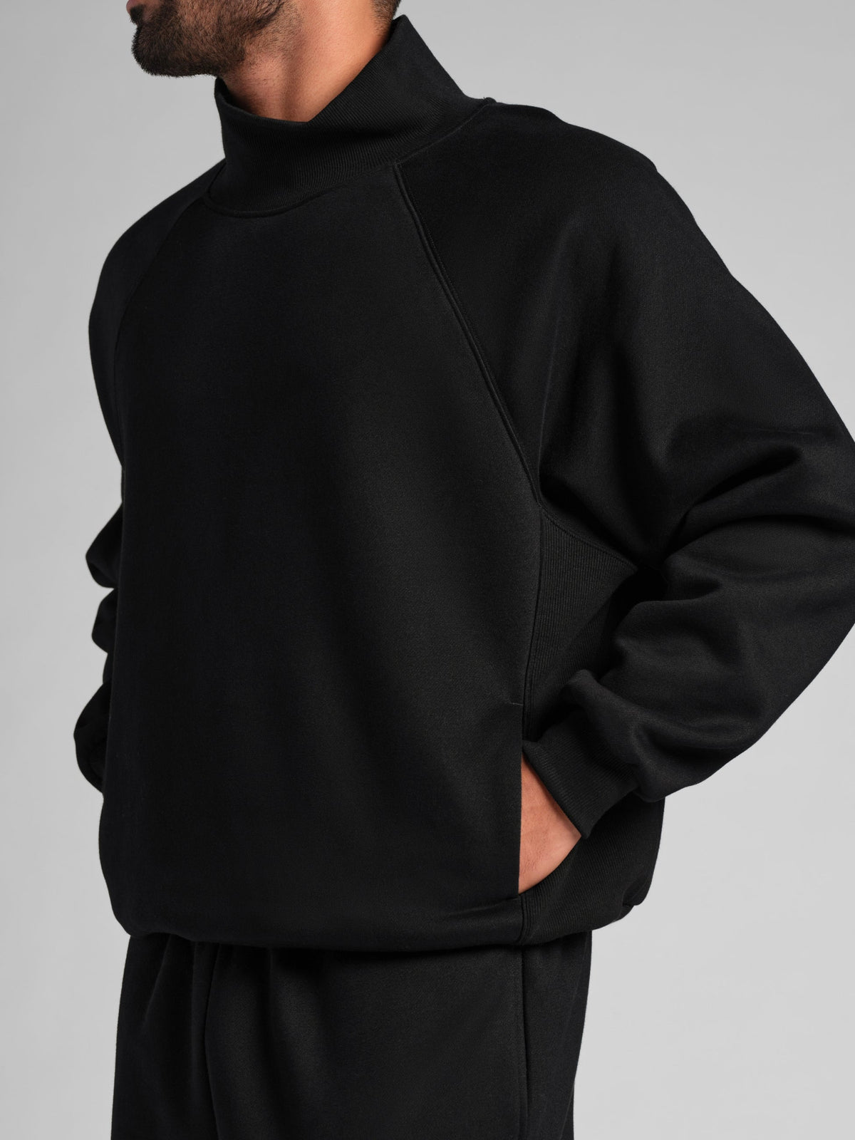 Basic Mock Neck Sweatshirt