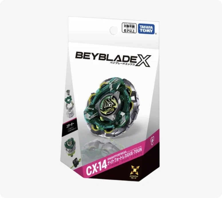 Takara Tomy Beyblade X CX-14 Knight Fortress GV8-70UN