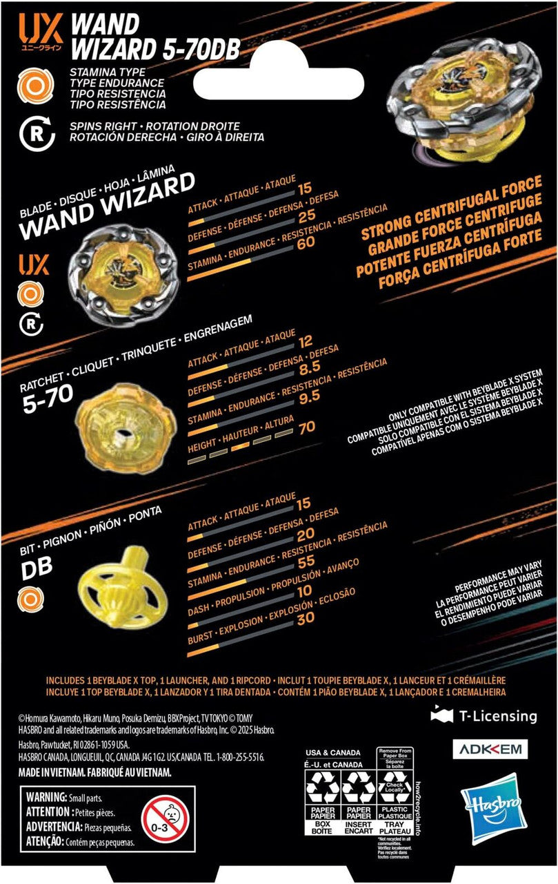HASBRO Wand Wizard 5-70B Beyblade X Starter Set