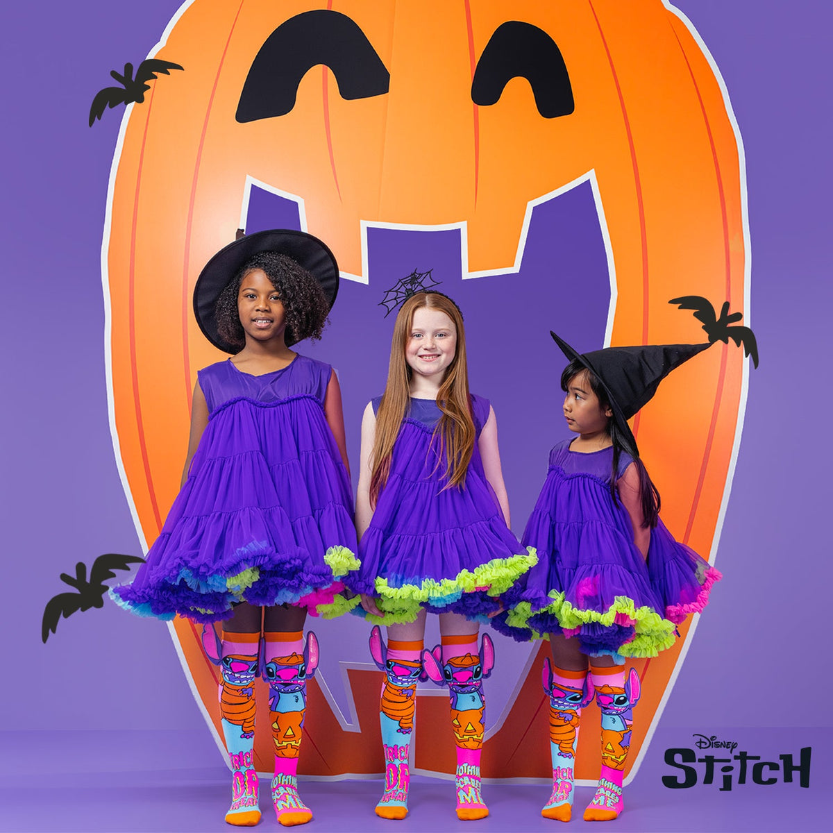 STITCH NEON HALLOWEEN SOCKS