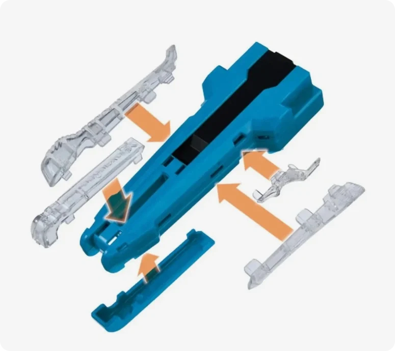 Takara Tomy Beyblade X BX-42 Rubber Custom Grip Blue Ver
