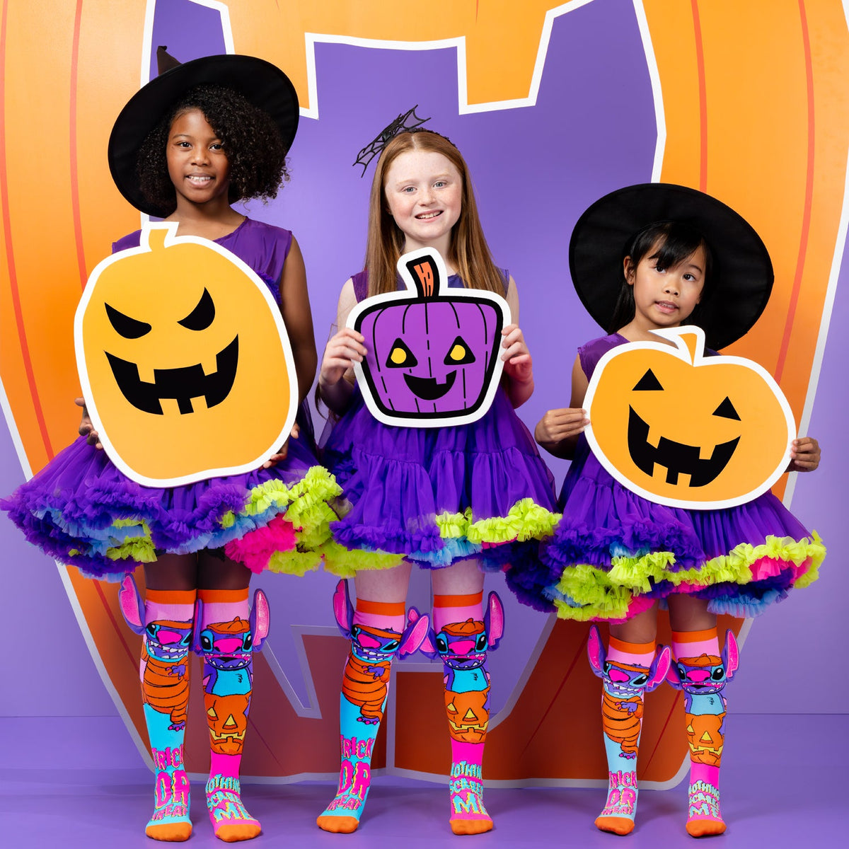 STITCH NEON HALLOWEEN SOCKS