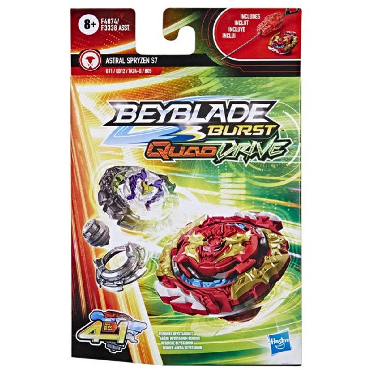F4074 HASBRO Astral Spryzen S7 Burst DB QuadDrive Beyblade