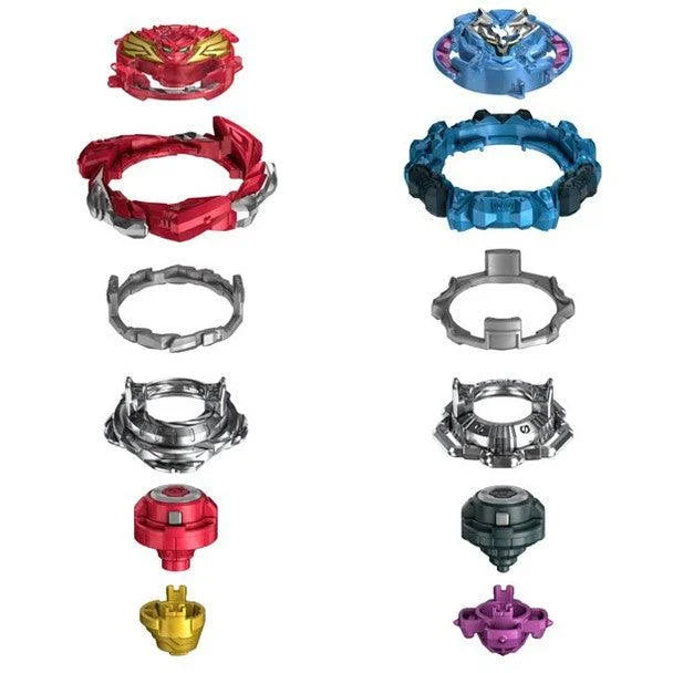 HASBRO Gilded Nemesis N7 & Red Salvage Valtryek Rashad V7 Beyblade Burst DB QuadDrive Dual Pack F4491