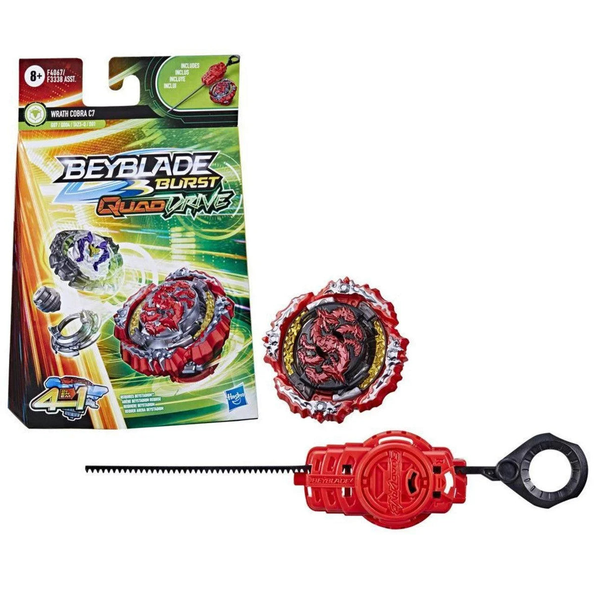 F4067 HASBRO Wrath Cobra C7 Burst DB QuadDrive Beyblade